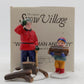 Dept 56 5130-6 The Snow Village "Woodsman And Boy" Ceramic Figures (Set Of 2) EX/Box