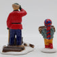 Dept 56 5130-6 The Snow Village "Woodsman And Boy" Ceramic Figures (Set Of 2) EX/Box