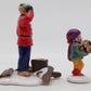 Dept 56 5130-6 The Snow Village "Woodsman And Boy" Ceramic Figures (Set Of 2) EX/Box