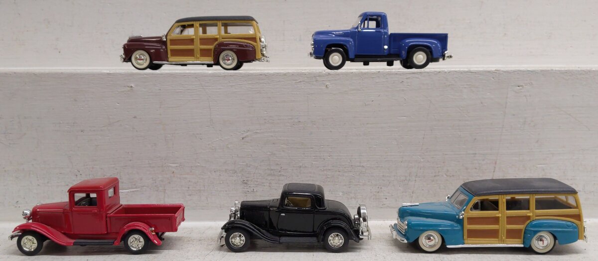 MTH 1/43 Scale Assorted Roadster Die Cast Vehicles [5] VG