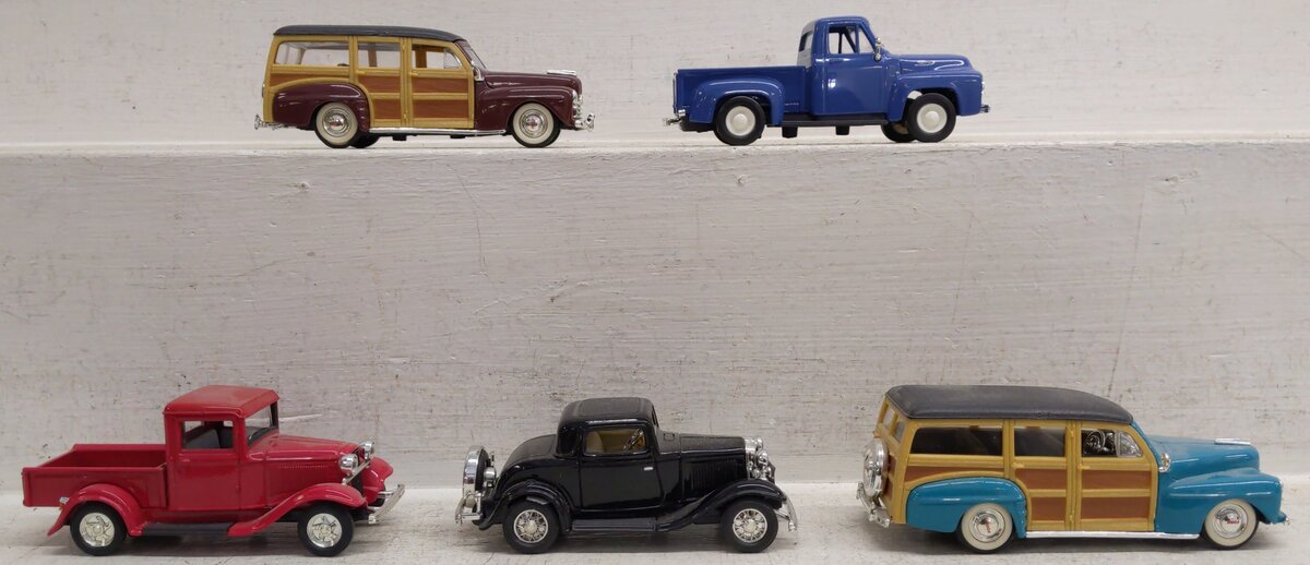 MTH 1/43 Scale Assorted Roadster Die Cast Vehicles [5] VG