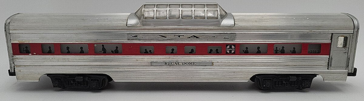 Lionel Vintage O Gauge Custom Santa Fe Aluminum Passenger Cars (2)