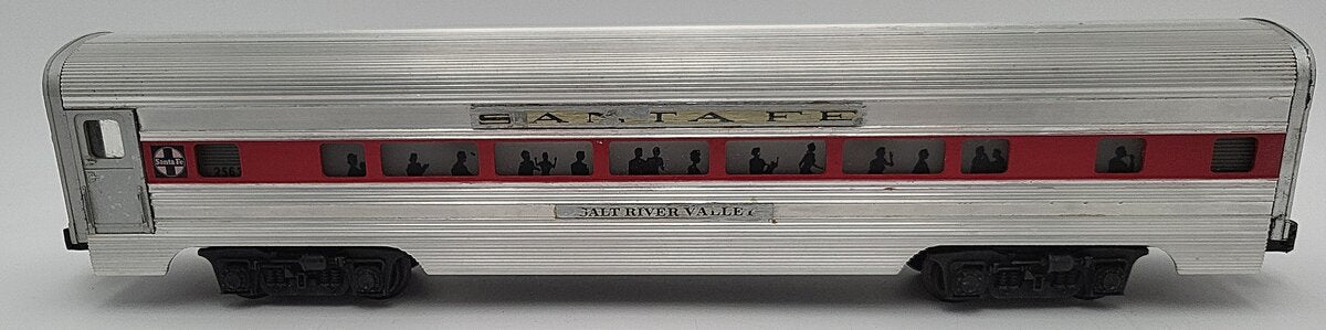 Lionel Vintage O Gauge Custom Santa Fe Aluminum Passenger Cars (2)