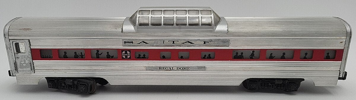 Lionel Vintage O Gauge Custom Santa Fe Aluminum Passenger Cars (2)