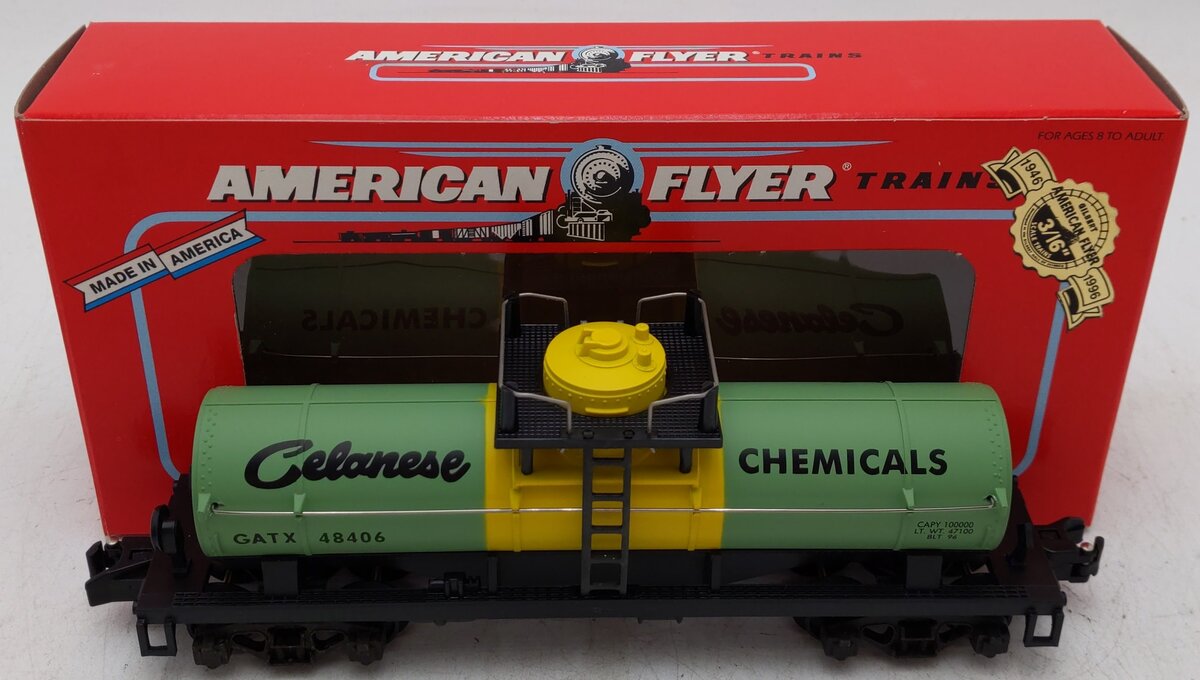 American Flyer 6-48406 S Gauge Celanese Chemicals Single Dome Tank Car #48406 EX/Box