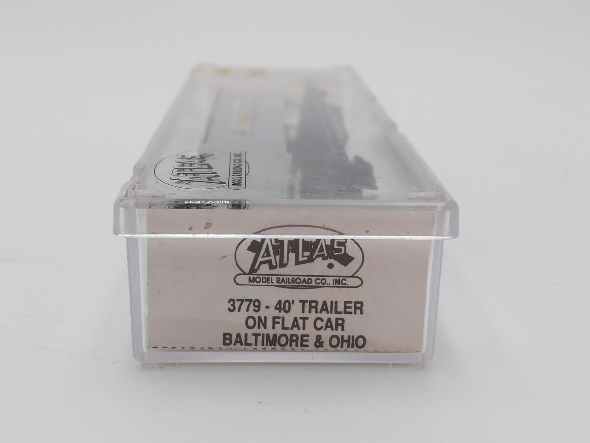 Atlas 3779 N Scale Baltimore & Ohio Flat Car w/40' Trailer #8781 LN/Box