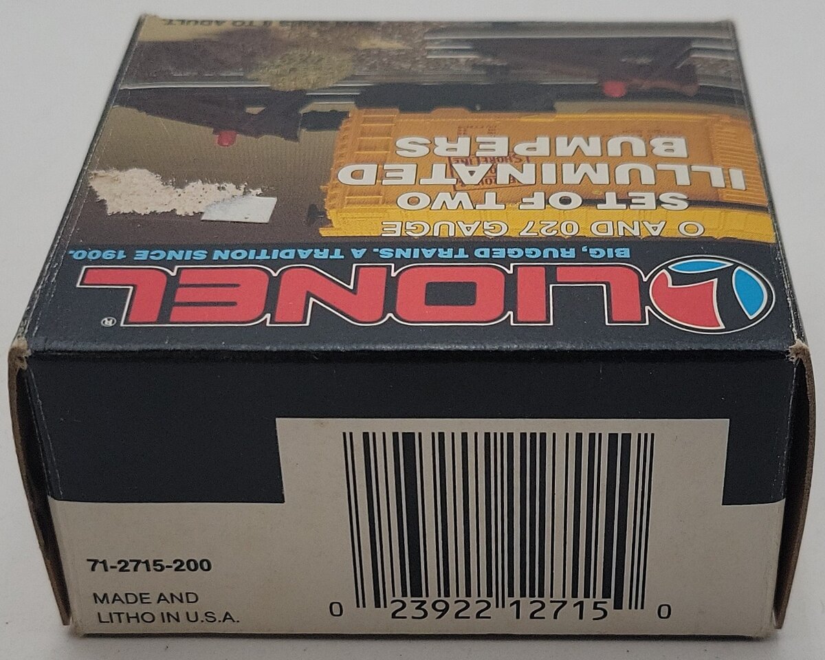 Lionel 6-12715 O and O27 Gauge Illuminated Plastic Bumpers (Set of 2) EX/Box