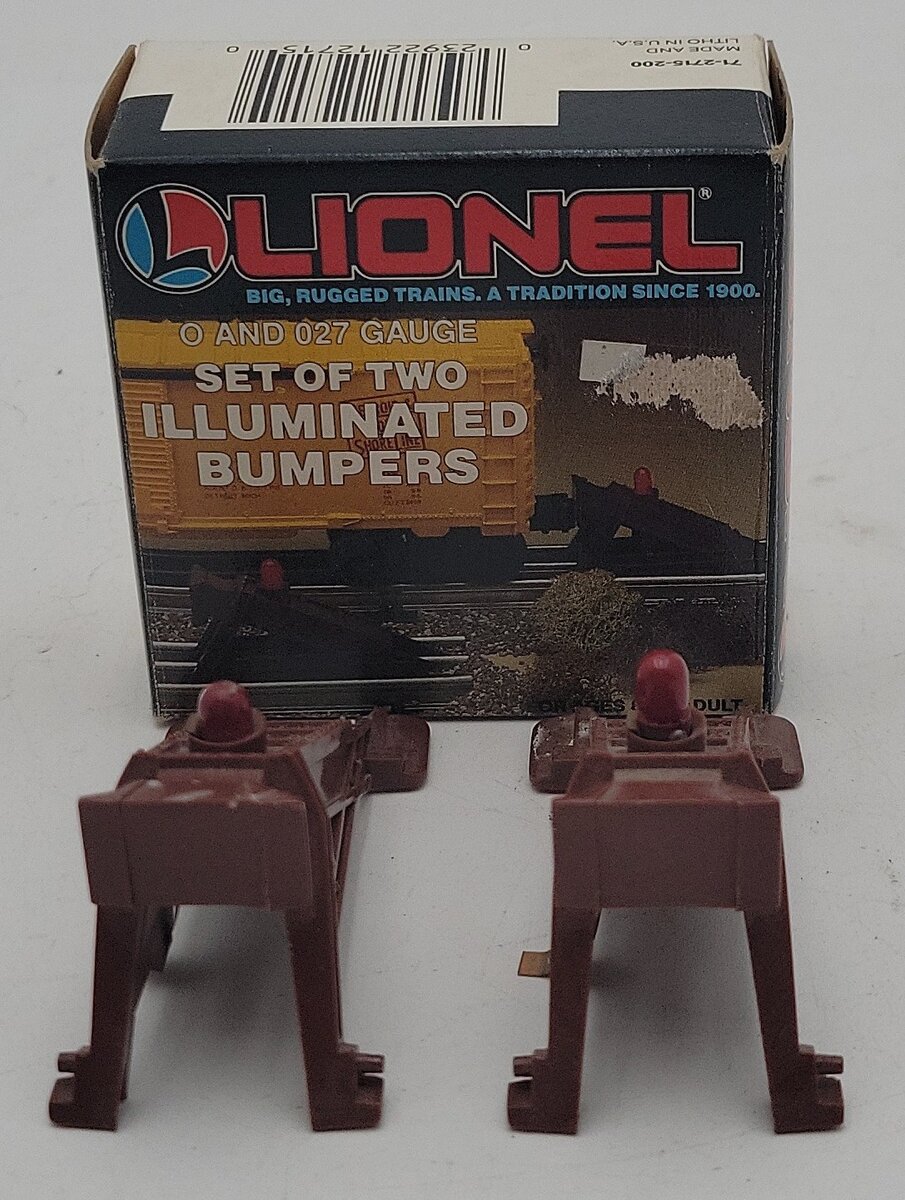 Lionel 6-12715 O and O27 Gauge Illuminated Plastic Bumpers (Set of 2) EX/Box