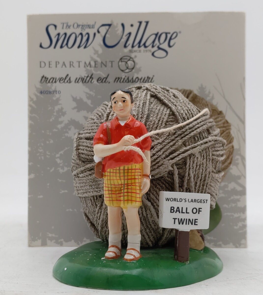 Dept 56 4028710 The Snow Village "Travels With Ed, Missouri" Ceramic Figure EX/Box