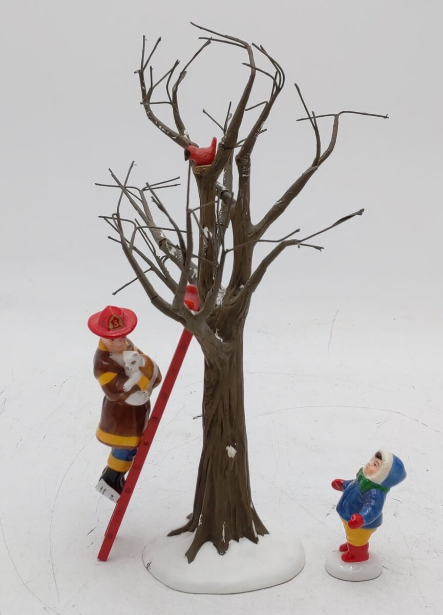 Dept 56 5495-3 The Snow Village "Fireman To The Rescue" Figures (Set Of 3) NIB