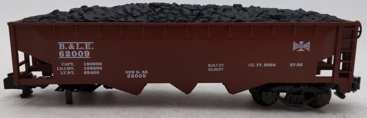American Flyer 6-48614 S Gauge Bessemer & Lake Erie 3-Bay Hopper w/Coal Load/Box