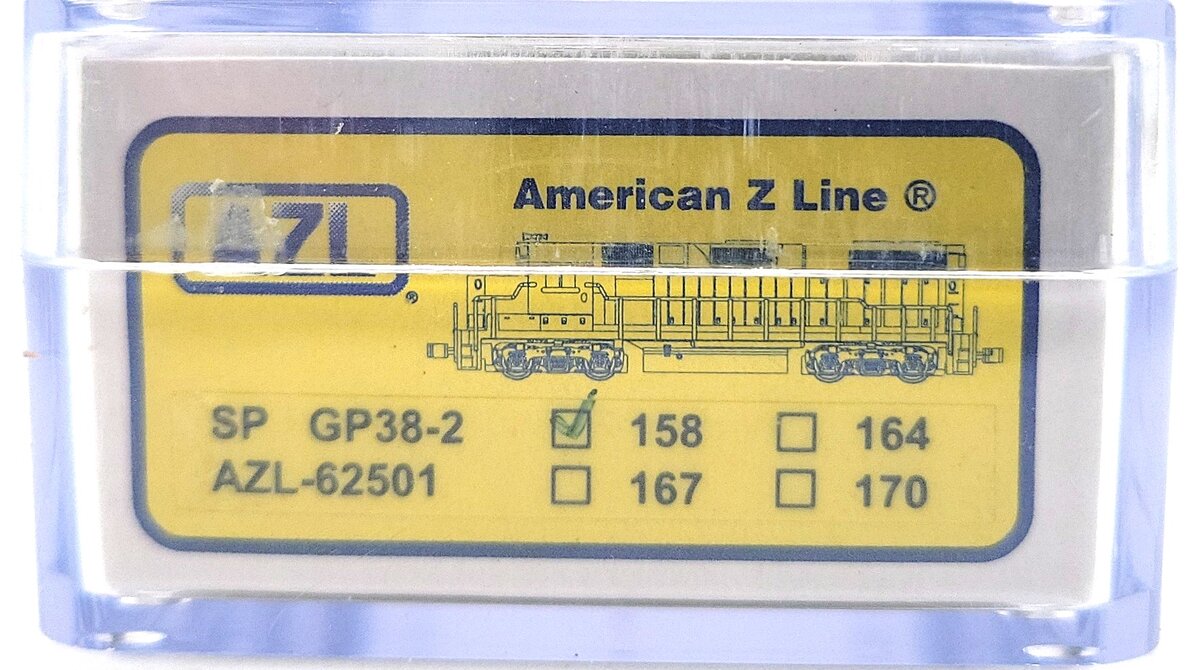 American Z-Line AZL-62501 Z Scale Southern Pacific GP38-2 Diesel Locomotive LN/Box