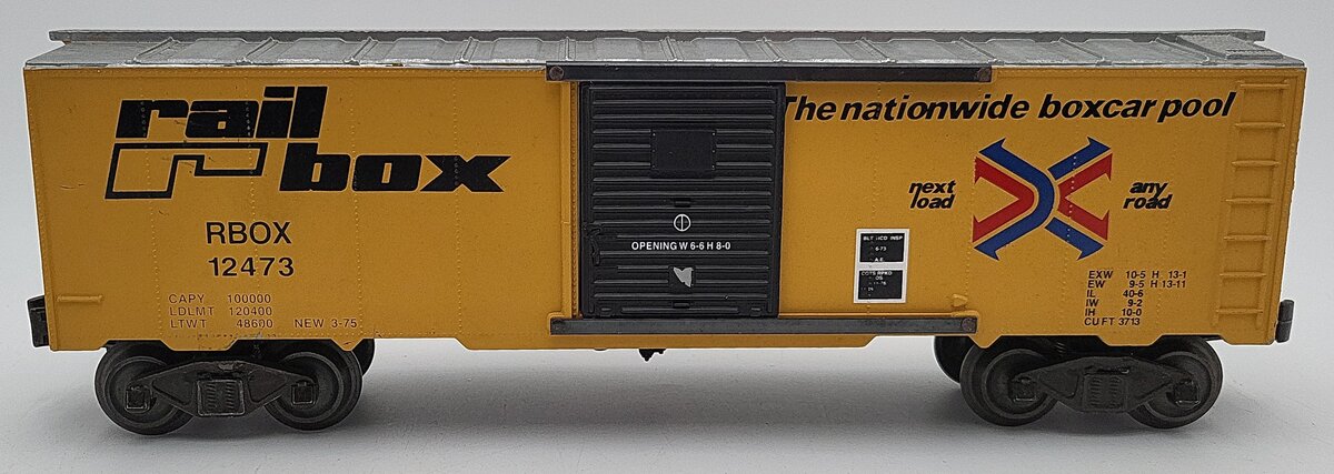 Williams 12473 O Classic No.01 Railbox Boxcar #12473 VG