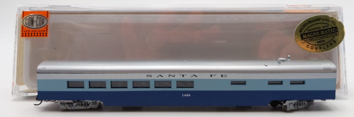Con-Cor 40302 N Atchison Topeka Santa Fe "Blue Goose" Diner Car #1488 LN/Box
