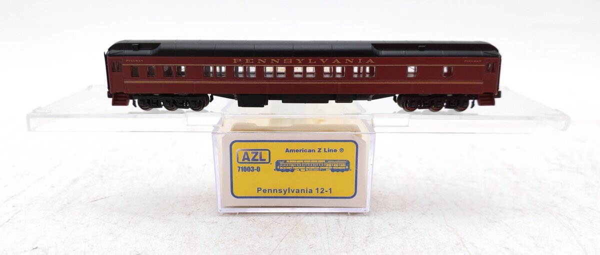 American Z-Line 71003-0 Z Scale PRR Pullman 12-1 Sleeper Car w/ Lighting LN/Box