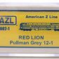 American Z-Line 71002-1 Z Scale Pullman Grey 12-1 Red Lion Sleeper Passenger Car LN/Box