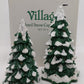 Dept 56 52604 Village Lighted Snow Capped Trees (Set Of 2) VG/Box