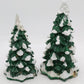 Dept 56 52604 Village Lighted Snow Capped Trees (Set Of 2) VG/Box