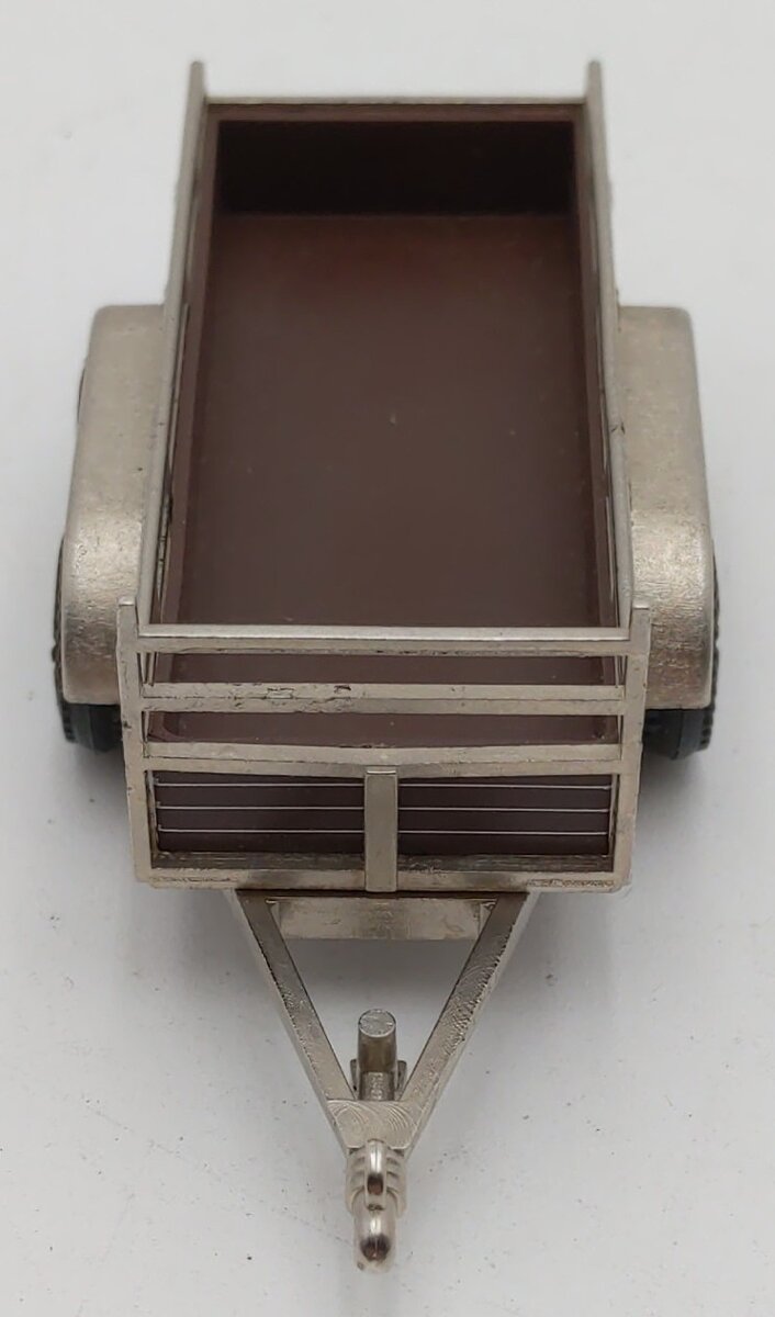 NZG 373 1:50 Scale Diecast Chrome 2-Axel Saris Aanhangers Utility Trailer EX
