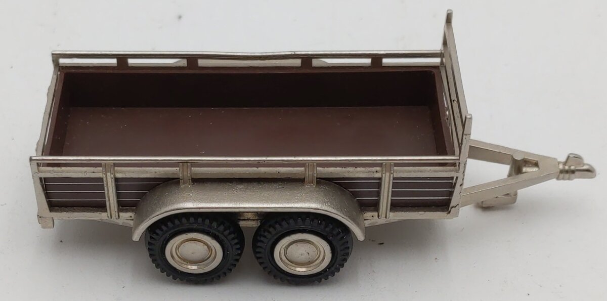 NZG 373 1:50 Scale Diecast Chrome 2-Axel Saris Aanhangers Utility Trailer EX