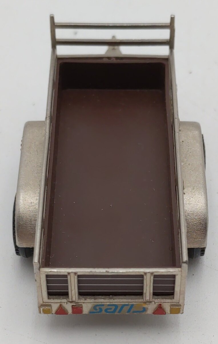 NZG 373 1:50 Scale Diecast Chrome 2-Axel Saris Aanhangers Utility Trailer EX