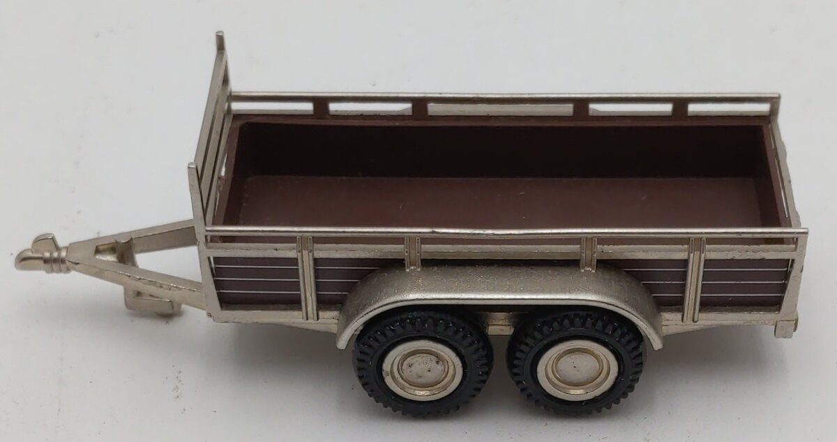 NZG 373 1:50 Scale Diecast Chrome 2-Axel Saris Aanhangers Utility Trailer EX