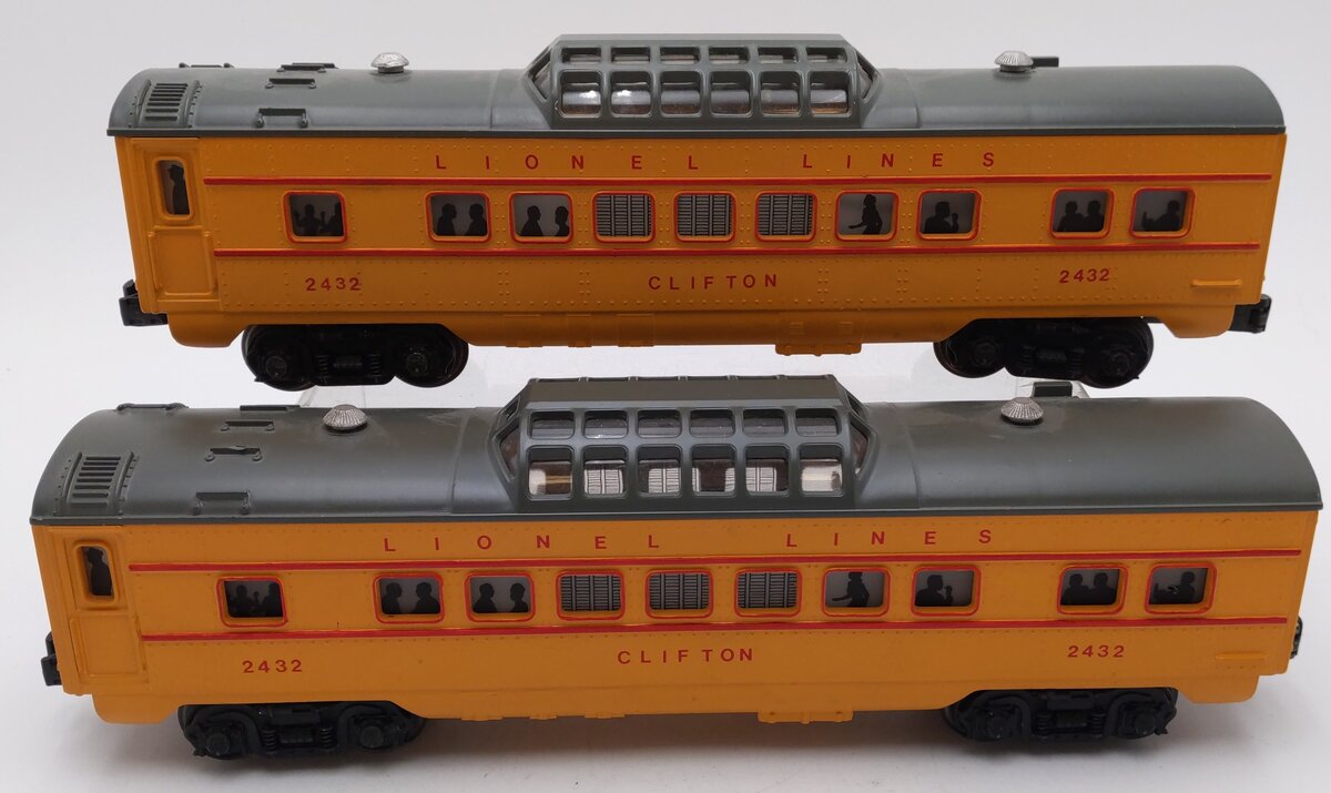 Lionel 2432 Vintage O Lionel Lines "Clifton" Vista Dome Cars - Custom Painted[2]
