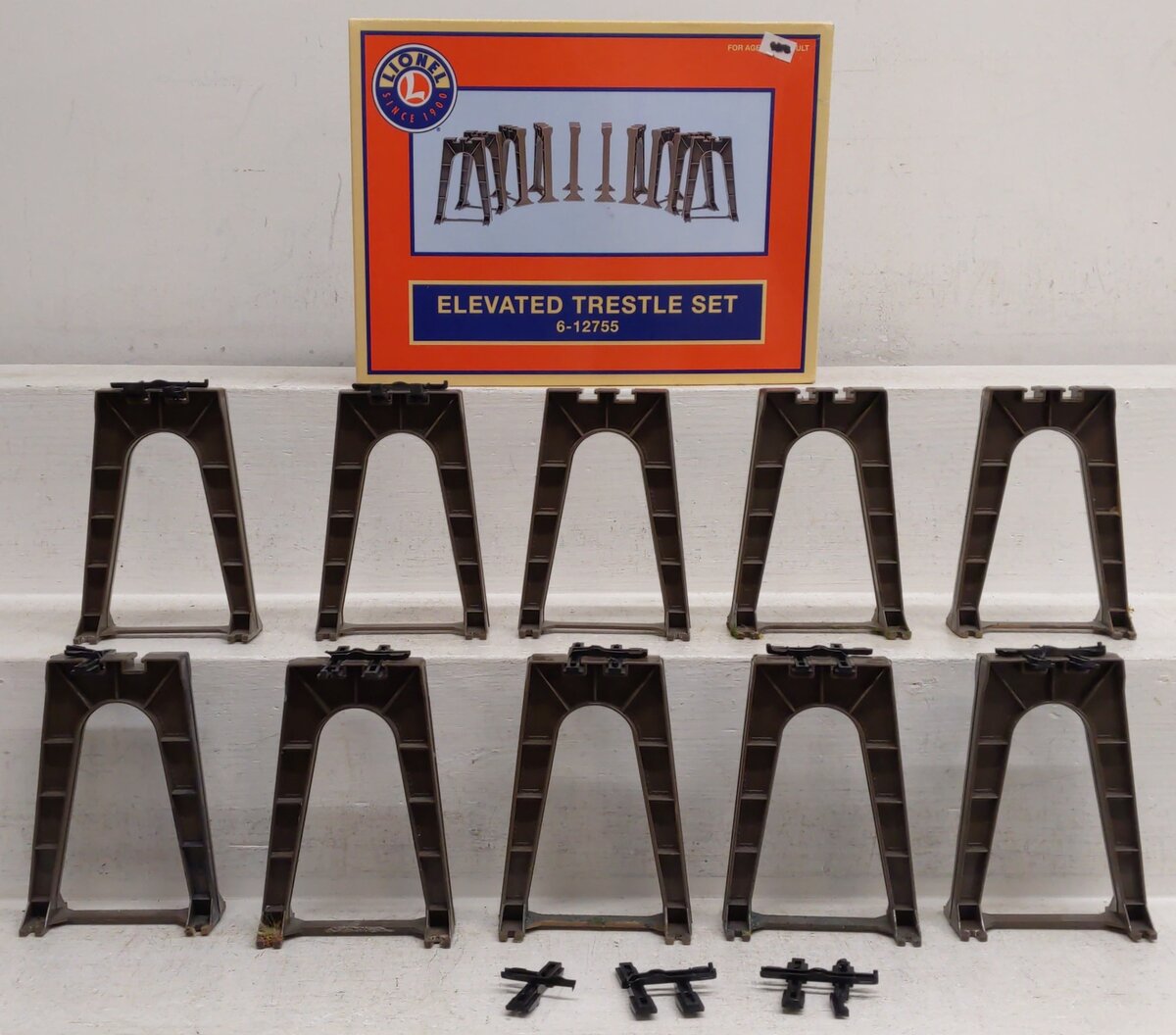 Lionel 6-12755 "O" & "O27" Gauge Elevated Trestle Set VG/Box