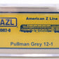 American Z-Line 71002-0 Z Scale Pullman Grey Heavyweight 12-1 Sleeper Car LN/Box