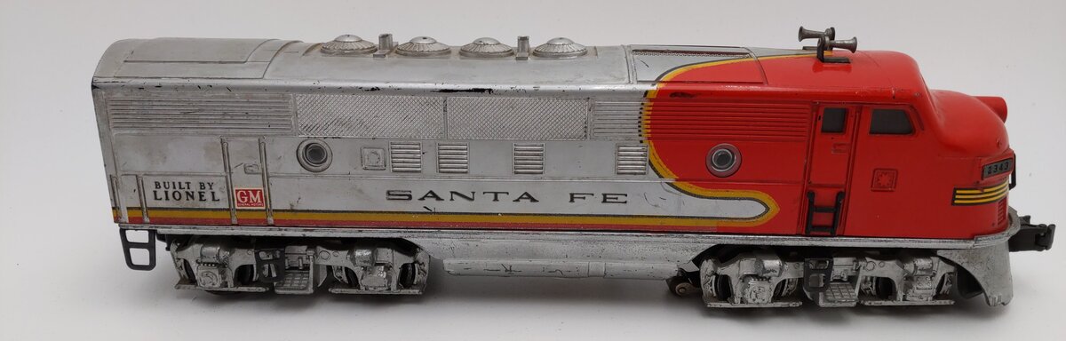 Lionel 2343 Vintage O Santa Fe F3 A Diesel Locomotive VG