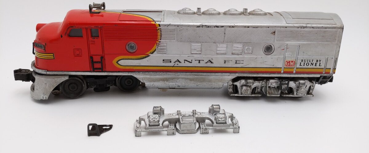 Lionel 2343 Vintage O Santa Fe F3 A Diesel Locomotive VG
