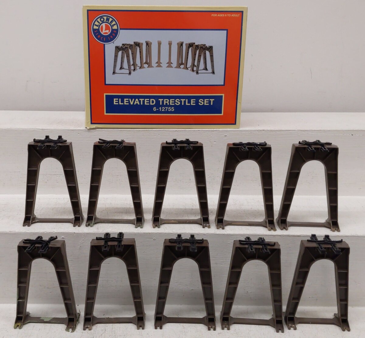 Lionel 6-12755 "O" & "O27" Gauge Elevated Trestle Set VG/Box