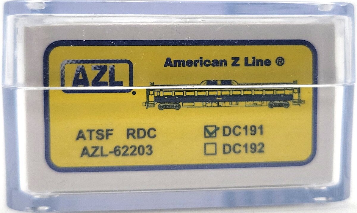 American Z-Line AZL-62203 Z Scale ATSF Budd RDC Diesel Locomotive #DC191 LN/Box
