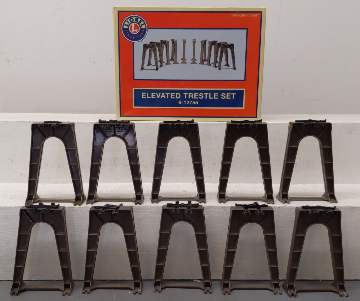 Lionel 6-12755 "O" & "O27" Gauge Elevated Trestle Set VG/Box