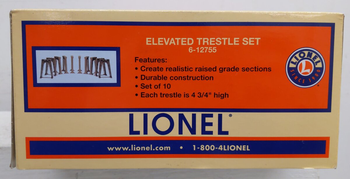Lionel 6-12755 "O" & "O27" Gauge Elevated Trestle Set VG/Box