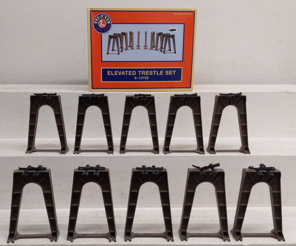 Lionel 6-12755 "O" & "O27" Gauge Elevated Trestle Set VG/Box