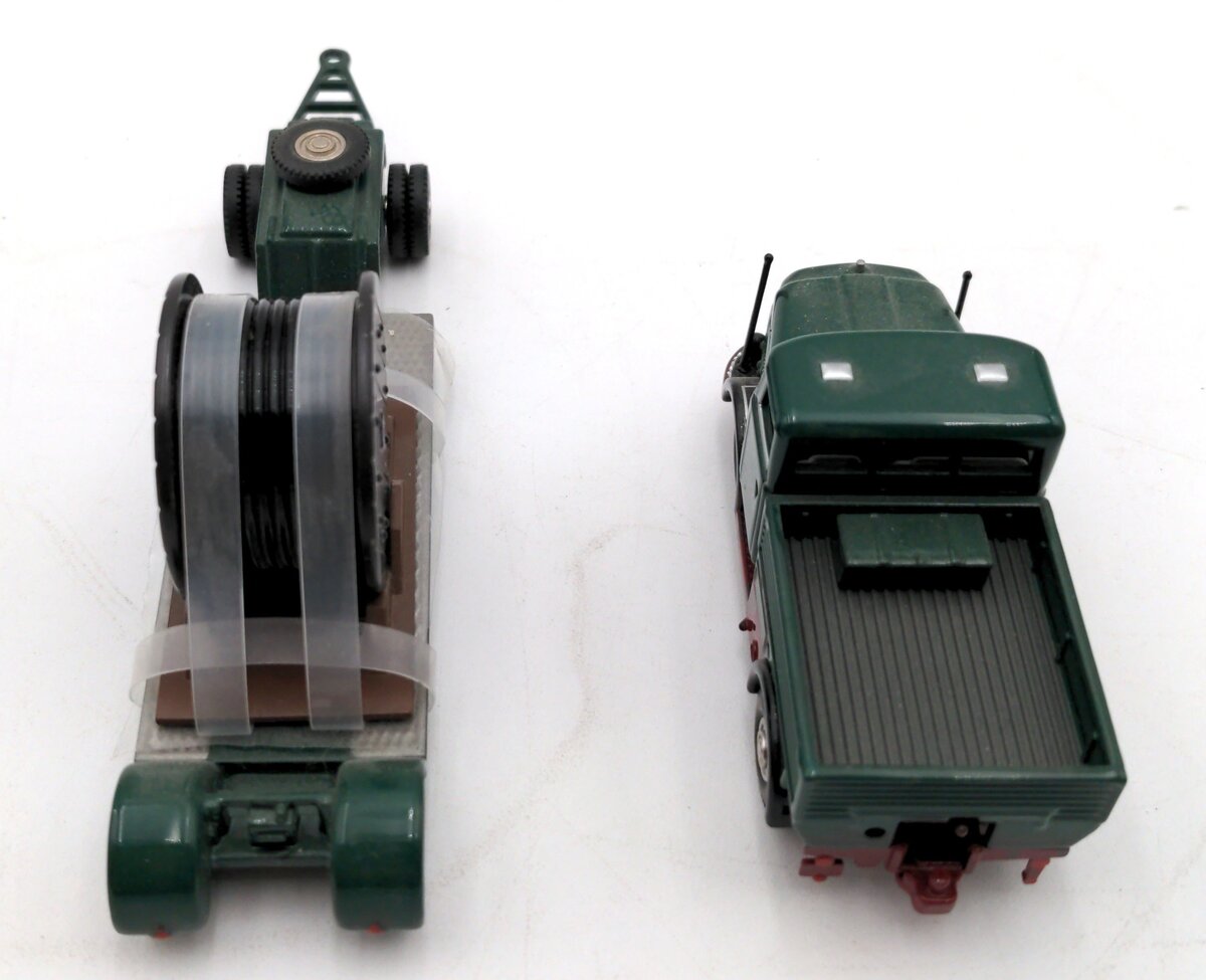 BUB 07050 1:87 Scale Diecast Kaelble K650 Truck w/ Flatbed Trailer & Cable Drum NIB