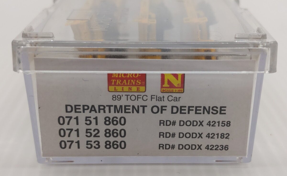 Micro-Trains 99301900 N Department Of Defense COFC Flatcar (Set of 3) NIB