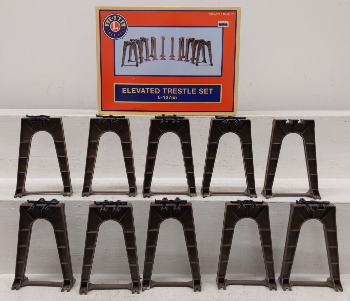 Lionel 6-12755 "O" & "O27" Gauge Elevated Trestle Set VG/Box