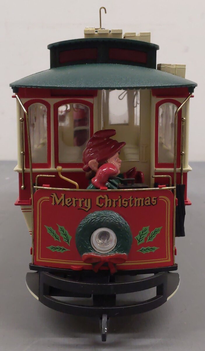 Bachmann 93941 G Scale Season's Greetings Christmas Street Car - Red EX/Box