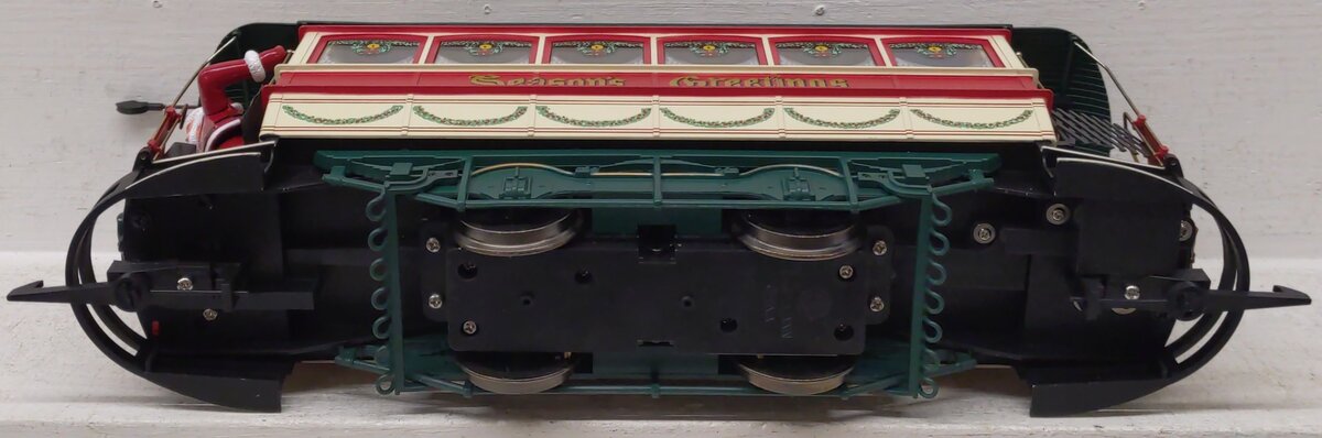 Bachmann 93941 G Scale Season's Greetings Christmas Street Car - Red EX/Box