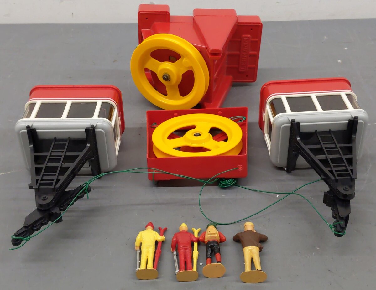 LGB 9000E G Scale Rigi Duo Tin Cable Car/Gondola Ski Lift Set EX/Box