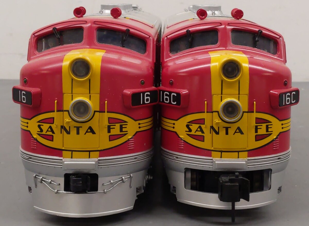 MTH 70-2013-1 G Scale Santa Fe F-3 AA Diesel Locomotive Set w/PS 2.0 #16, #16C VG/Box