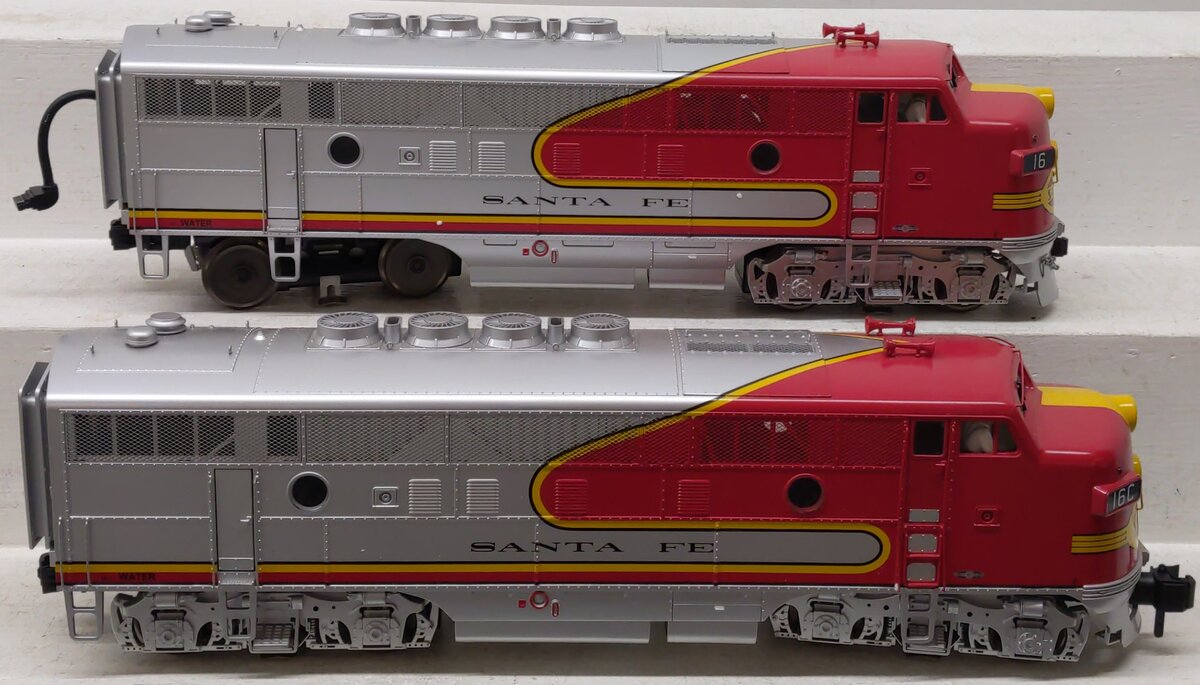 MTH 70-2013-1 G Scale Santa Fe F-3 AA Diesel Locomotive Set w/PS 2.0 #16, #16C VG/Box