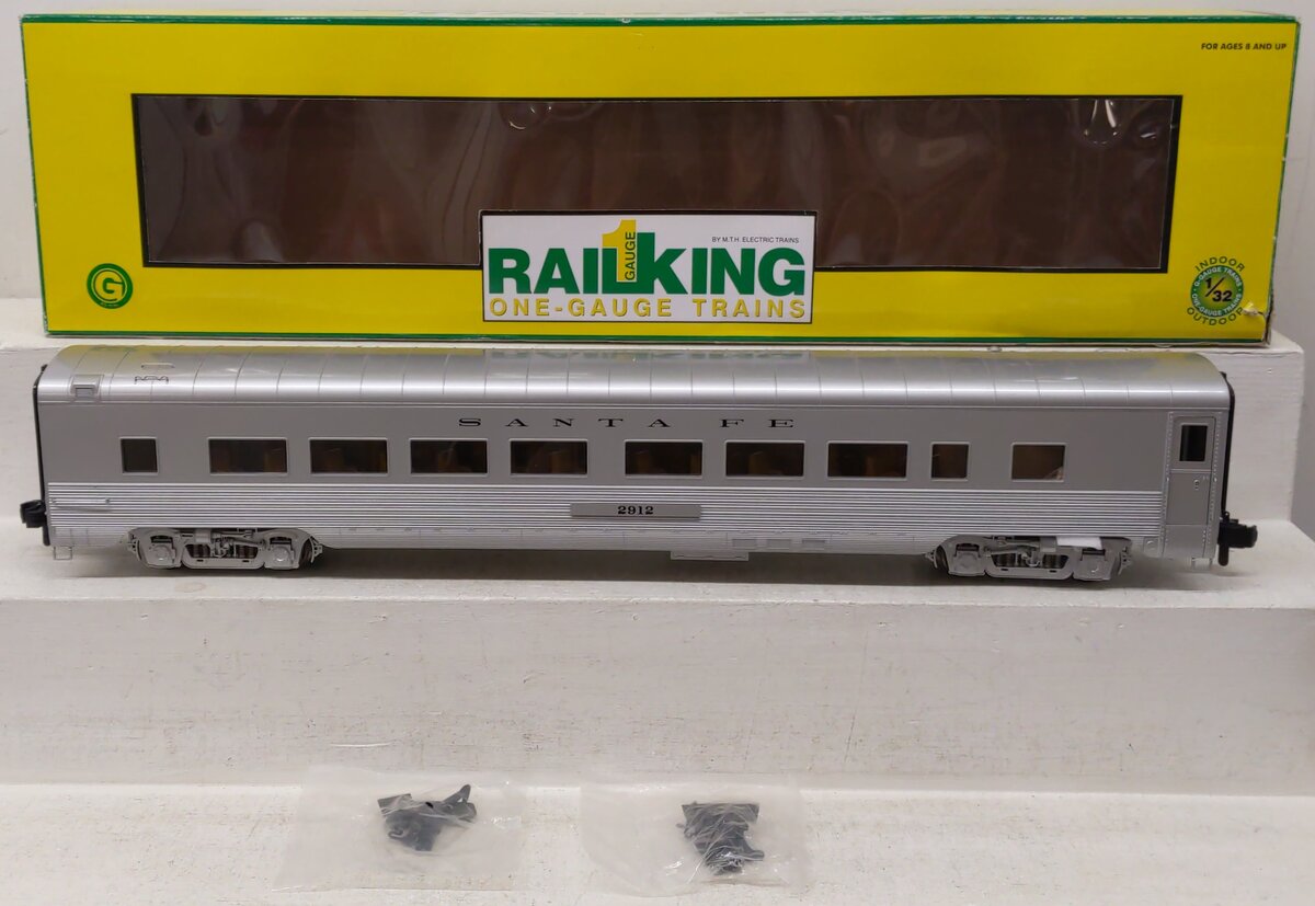MTH 70-65016B G Scale Santa Fe 70' Streamlined Passenger Coach Car #2912 EX/Box