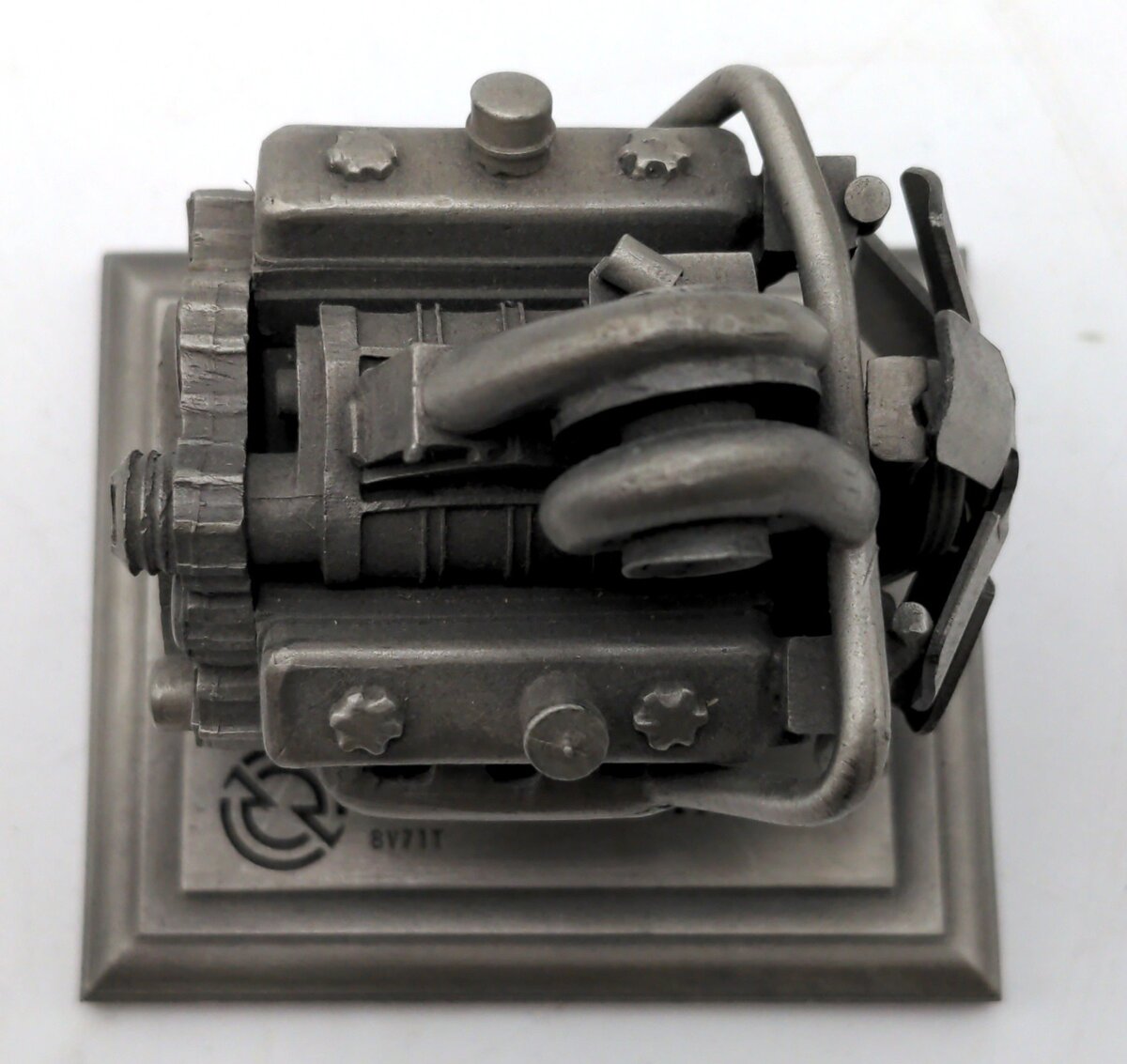 Lance Corporation 8V71T Detroit Diesel Allison V8 Pewter Engine Paperweight NEW