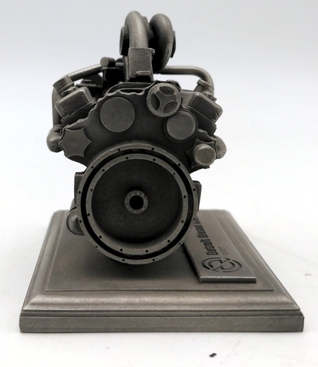 Lance Corporation 8V71T Detroit Diesel Allison V8 Pewter Engine Paperweight NEW