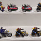 Dept 56 Assorted Snow Village Harley Davidson Bikes and Figures [6] EX/Box
