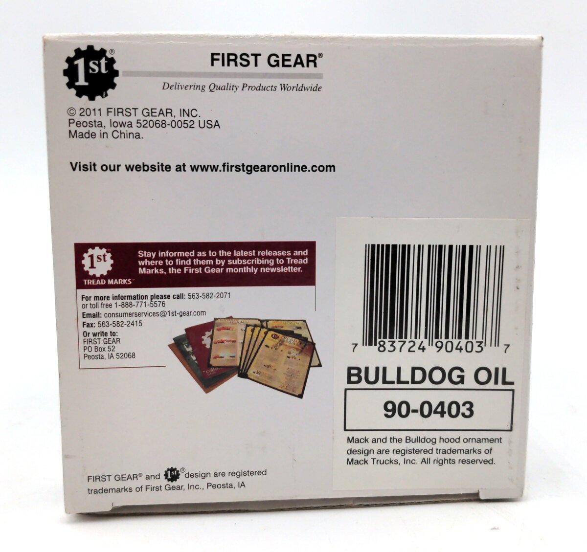 First Gear 90-0403 Diecast Bulldog Vintage Oil Can Bank NIB