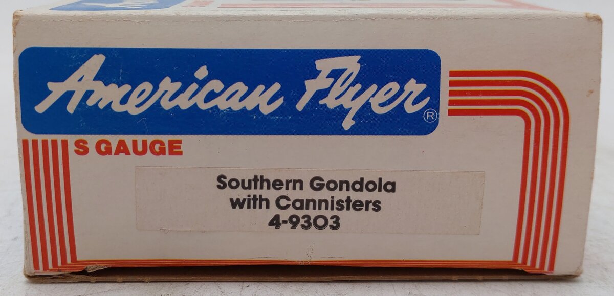 American Flyer 4-9303 S Gauge Southern Gondola With Canisters #9303 EX/Box